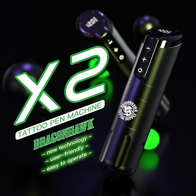 DragonHawk X2 Hybrid Charge Tattoo Pen Machine