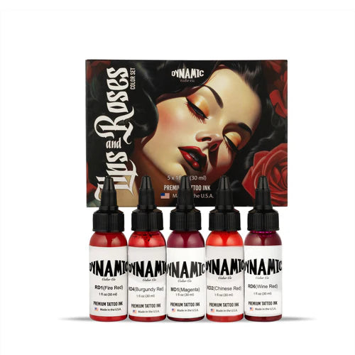 Coffret de couleurs pour lèvres et roses Dynamic Ink 