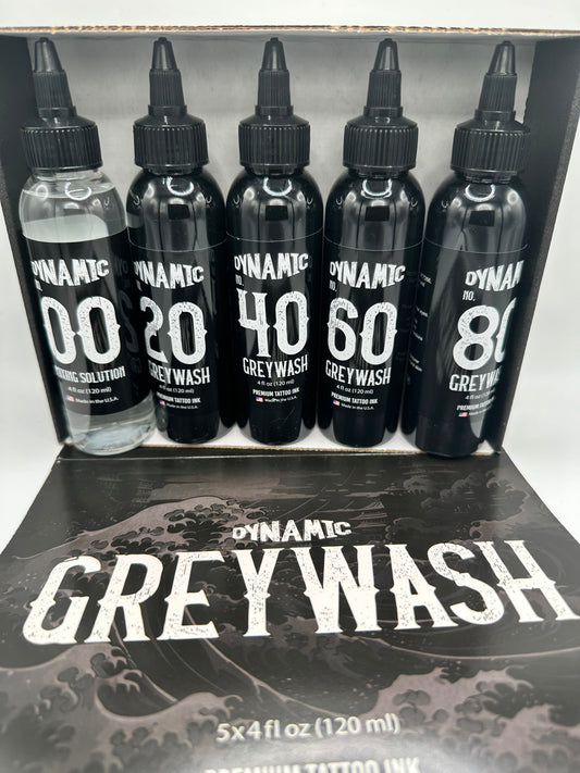 Dynamic Ink Greywash 4oz x 5 Bottle Color Set