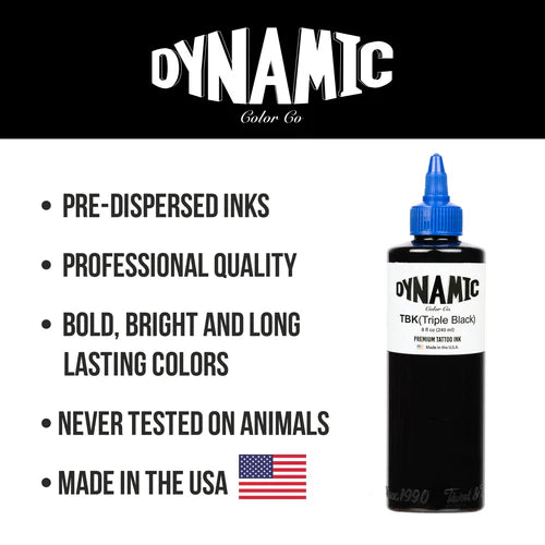 Dynamic Ink Triple Black 8oz Bottle